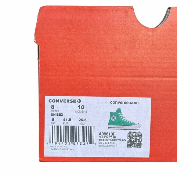 ⭐Converse Chuck Taylor All Star Hi Canvas 10 Womens Shoes Sneaker Green A08613F⭐ - Picture 7 of 13